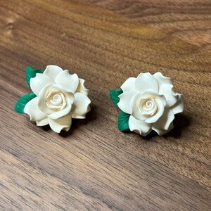 Rose earring clips